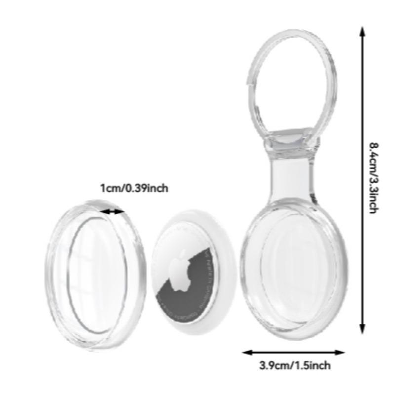 Transparent Waterproof Holder for AirTag, Fully Sealed Waterproof Key Ring for AirTag, Protective Case for Apple Airtag Tracker