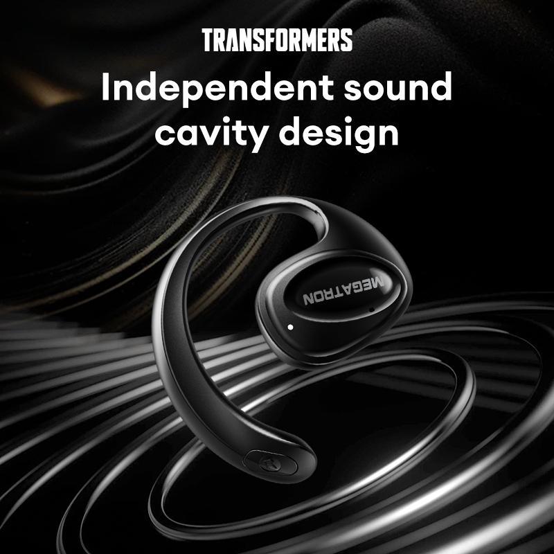 TRANSFORMERS TF-T63 Ear Mounted Wireless Headphone, 1 Count Comfortable Bluetooth-compatible 5.4 Stable Continuous Connection Headphone, Clear Call Headphone