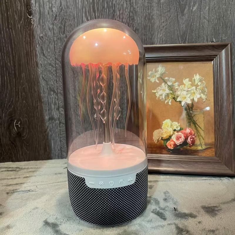 Jellyfish Design Wireless Speaker, USB Rechargeable Color Changing Light, Unique Ambient Sound for Music & Entertainment