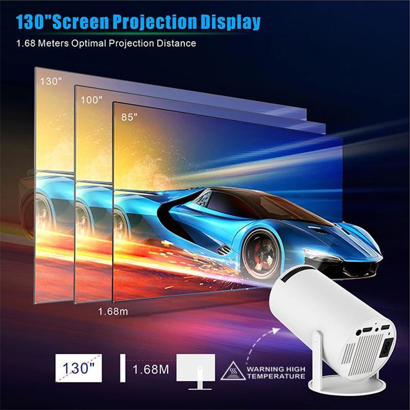 Fall Portable Outdoor Projector, 4K HD Projectorswith WlFl & Bluetooth-compatible, OutdoorPortable Projector for Home & Outdoor UseProjector for Bedroom, Mini Projector