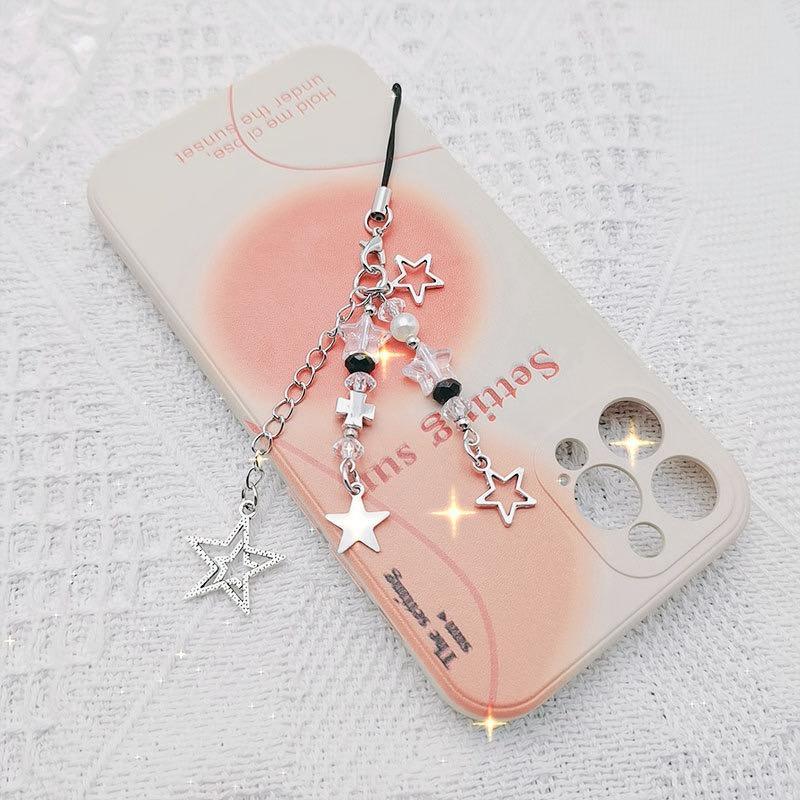 Star Design Chain Phone Lanyard, Decoration Creative Design Decorative Hanging Pendent, Portable Cell Phone Strap for Women & Girls