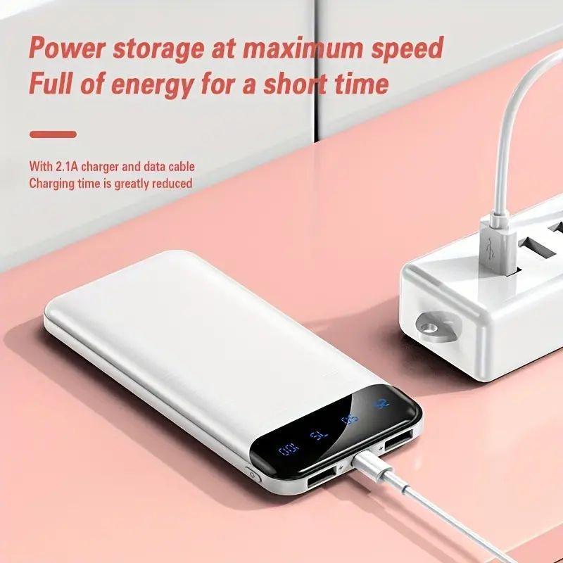 20000mAh Portable Small Power Bank, 1 Count Digital Display Power Bank, Powerful Mobile Power Bank for Home Office Outdoor Travel Use