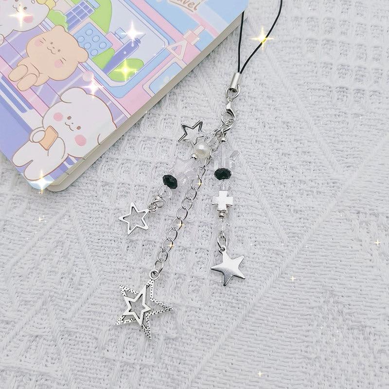 Star Design Chain Phone Lanyard, Decoration Creative Design Decorative Hanging Pendent, Portable Cell Phone Strap for Women & Girls