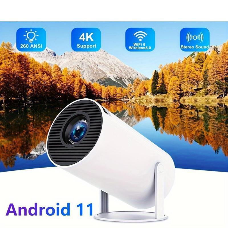 home electrical appliances projector player Portable Projector HY300 Pro,4KAndroid 11 Dual Wifi6 260ANSI Allwinner H713BT5.0 1080P 1280*720P Projector,Multifunctional Projector for Home Cinema.Outdoor