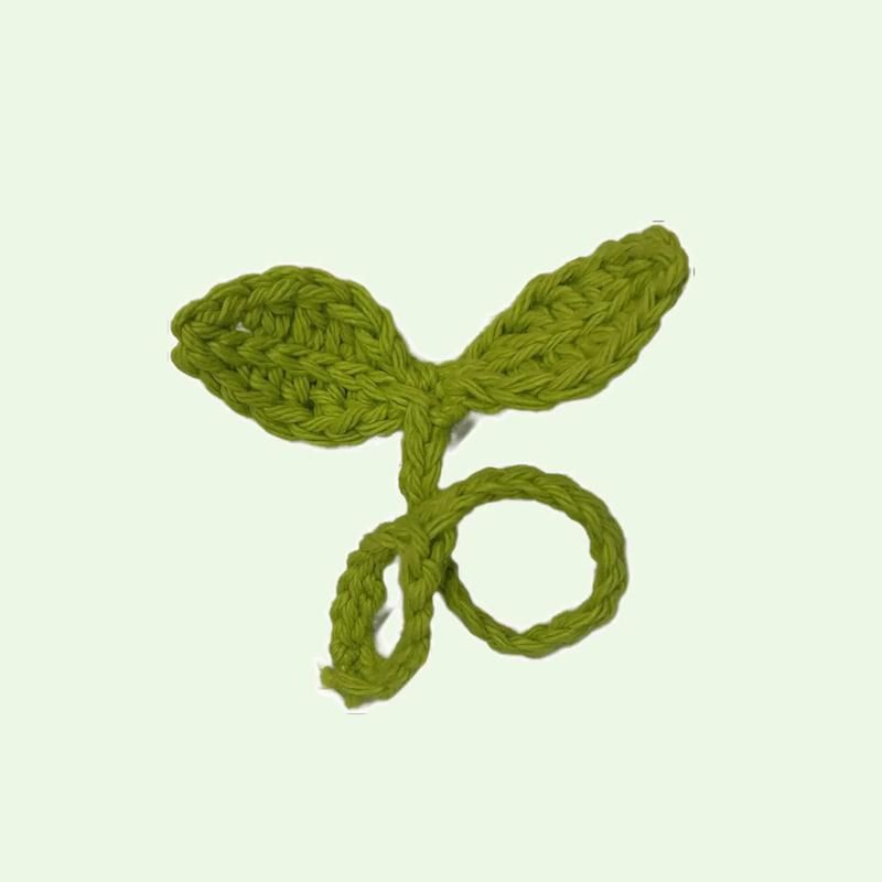 Crochet Leafy Sprout Stem Headphone Accessory Cable Tie Wrap