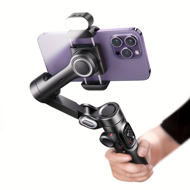 Smart XE With Light Smartphone Gimbaled Stabilizer - Foldable 3-Axis Gimbal With Focus Wheel For IPhone, Samsung And Android - Improve Your Video Shooting Quality