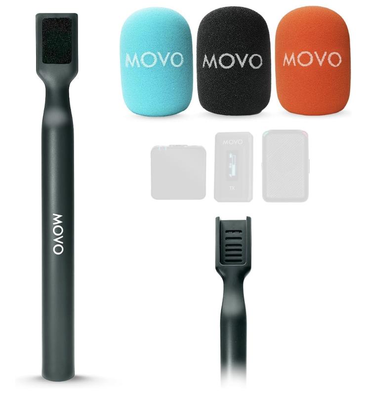 Movo | WMX-HM | Handheld Interview Mic Handle Adapter for Wireless Microphones Audio Recording Smartphone Protection