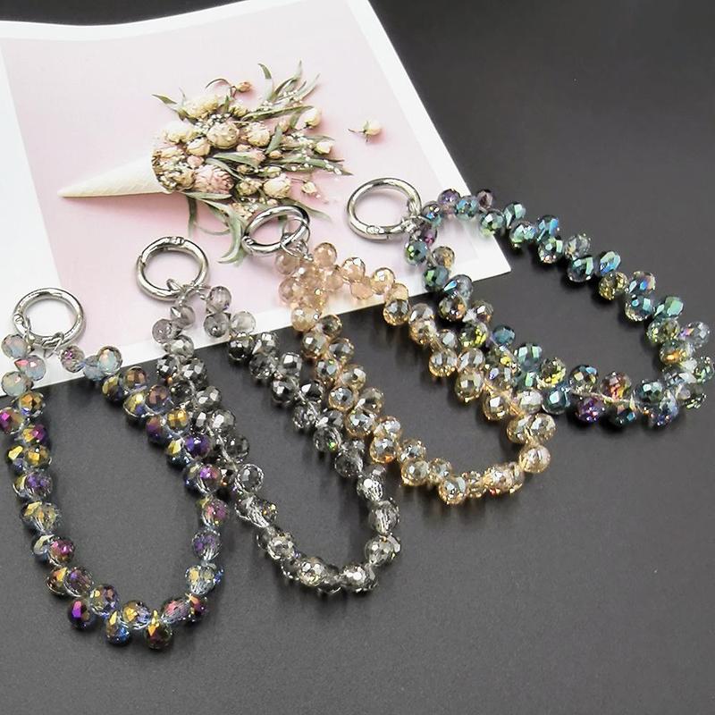 Fashionable Artificial Crystal Beaded Phone Chain, 1 Count Exquisite Phone Lanyard, Phone Strap, Party Gift Ideas for Women & Girls