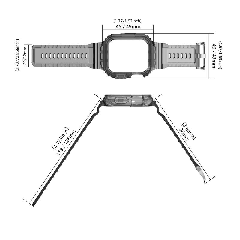 TPU Smart Watch Band, 1 Count Clear Watch Band with Screen Protector & Bumper Case, Watch Decorative Accessories Compatible with Apple Watch, iWatch