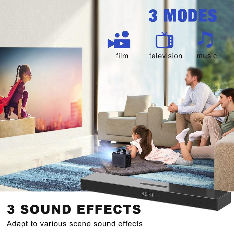 100W Wireless Soundbar with subwoofer For Home Theater Surround Sound With PC, TV, AUX, USB,Optical HDMI and More outdoor home tv  speakers