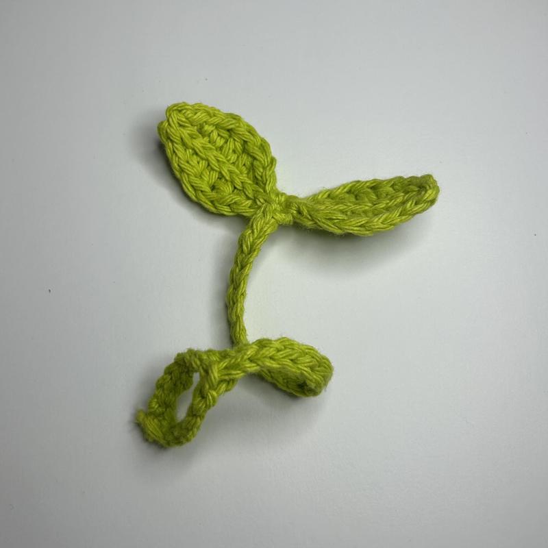 Crochet Leafy Sprout Stem Headphone Accessory Cable Tie Wrap