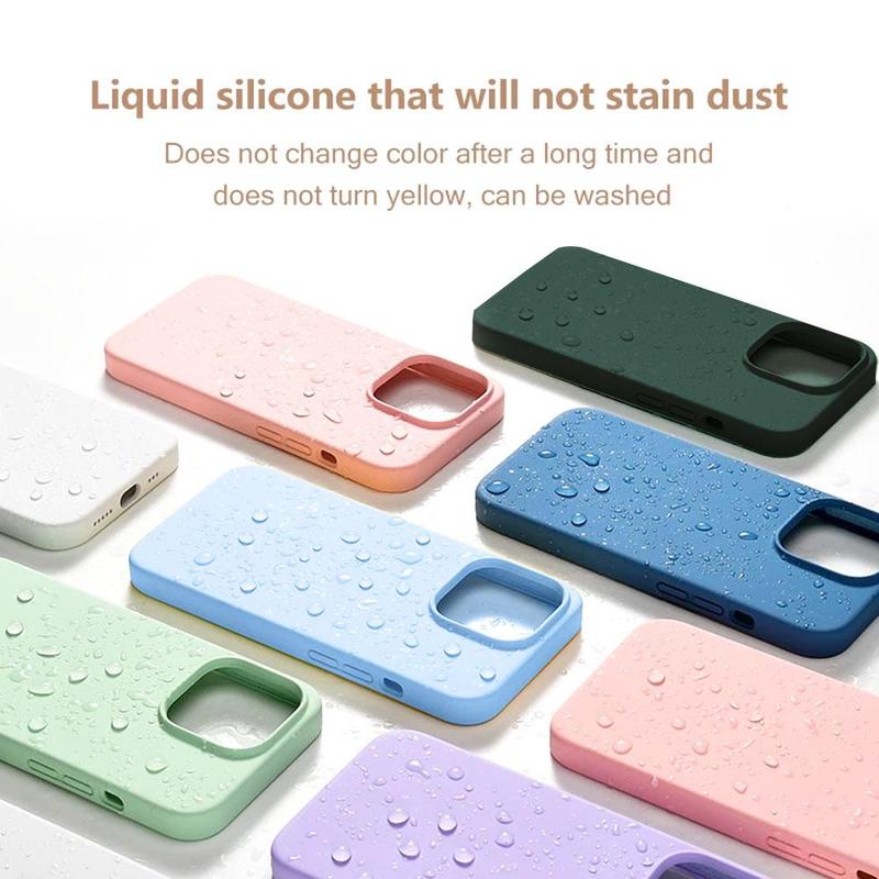 Solid Color Minimalist Phone Case, 1 Count Shockproof Phone Protector Cover, Anti-fall Phone Cases Compatible with iPhone 15 13 11 14 Pro Max