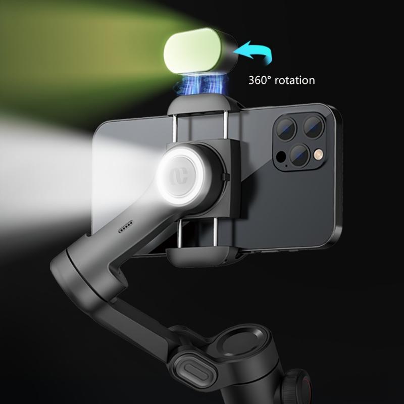 Smart XE With Light Smartphone Gimbaled Stabilizer - Foldable 3-Axis Gimbal With Focus Wheel For IPhone, Samsung And Android - Improve Your Video Shooting Quality