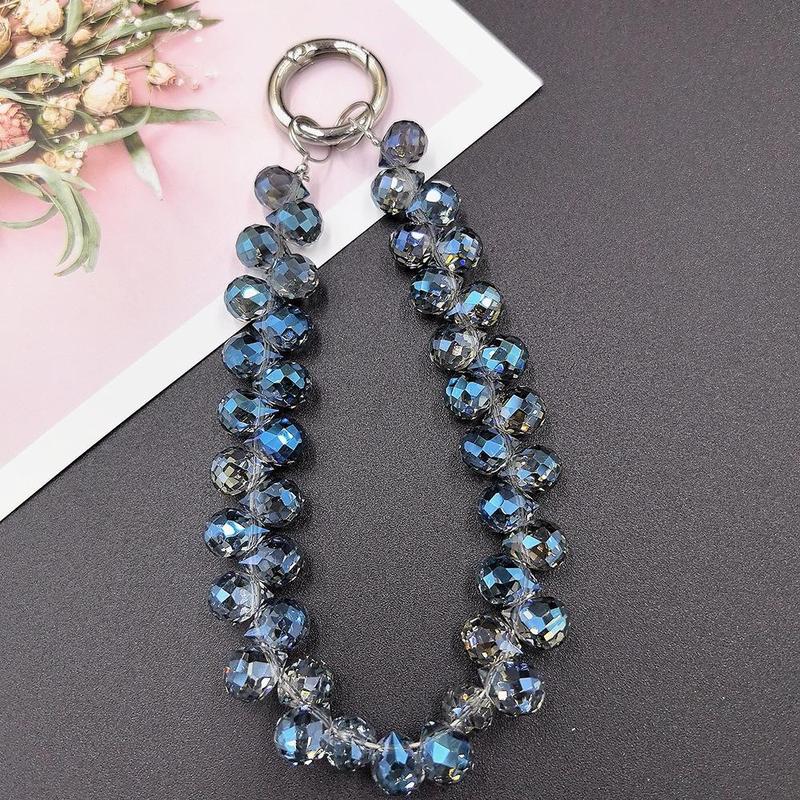 Fashionable Artificial Crystal Beaded Phone Chain, 1 Count Exquisite Phone Lanyard, Phone Strap, Party Gift Ideas for Women & Girls