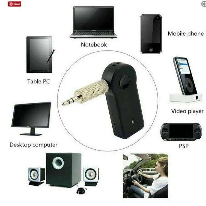 Bluetooth 5.0 Wireless Audio Receiver for Car, Wired Headset, and Stereo Device System with Hands-Free Calling and Microphone Compact Tablet