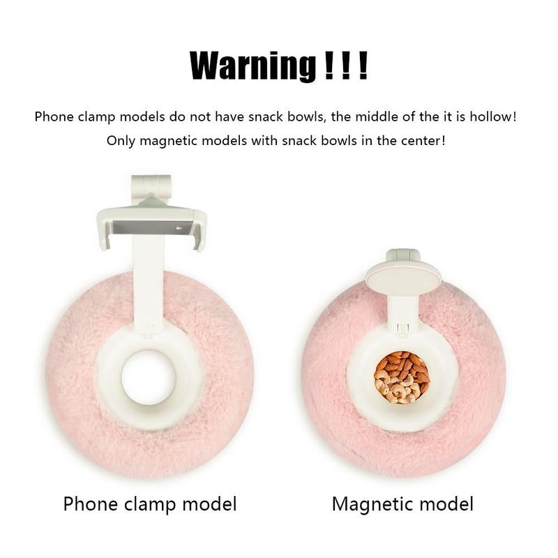 Adjustable Phone Holder for Bed, 1 Count Detachable Cute Plush Pillow Design Holder for Smartphone, Angle Height Adjustable Cell Phone Holder for Bed