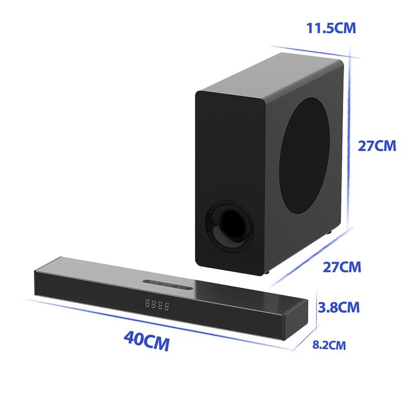 100W Wireless Soundbar with subwoofer For Home Theater Surround Sound With PC, TV, AUX, USB,Optical HDMI and More outdoor home tv  speakers