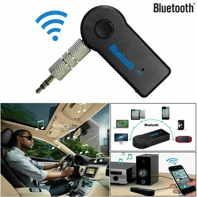 Bluetooth 5.0 Wireless Audio Receiver for Car, Wired Headset, and Stereo Device System with Hands-Free Calling and Microphone Compact Tablet