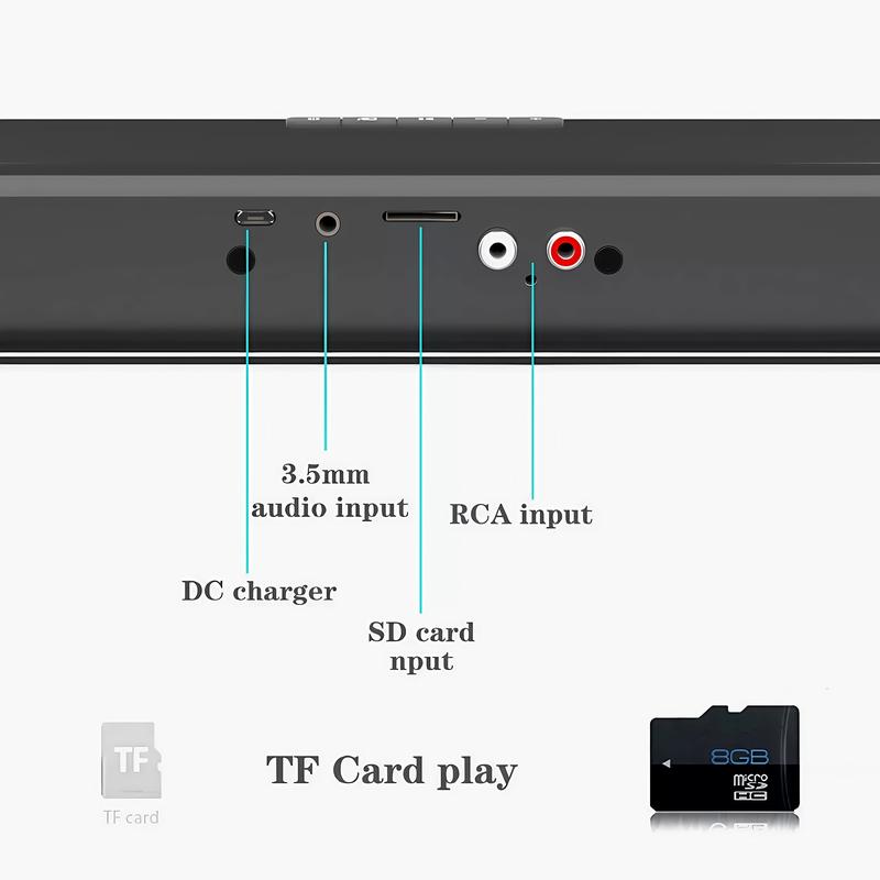 Bluetooth SoundBar 4 Speaker System Wireless Subwoofer TV Home Theater Remote,New Year, Christmas Audio Compact Remote Control Digital Device Connection Wired