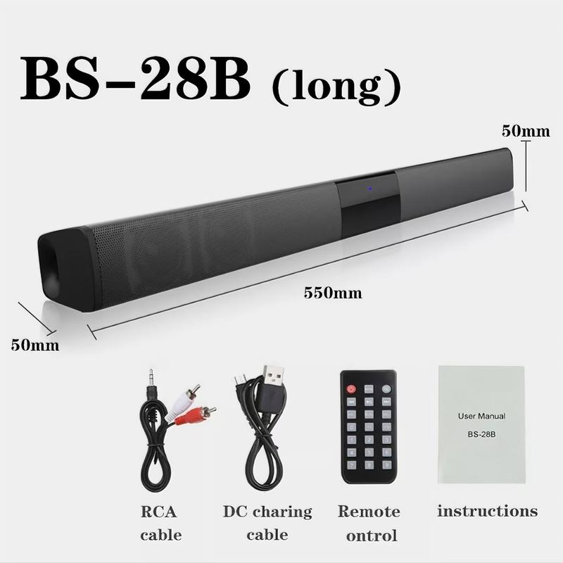 Bluetooth SoundBar 4 Speaker System Wireless Subwoofer TV Home Theater Remote,New Year, Christmas Audio Compact Remote Control Digital Device Connection Wired