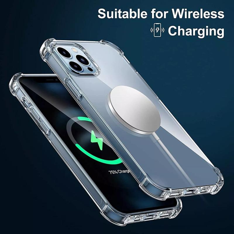 For iPhone 16 15 14 13 12 11 Pro Max Clear Shockproof Case +2* Tempered Glass Screen Protector+2* Camera Lens Protector