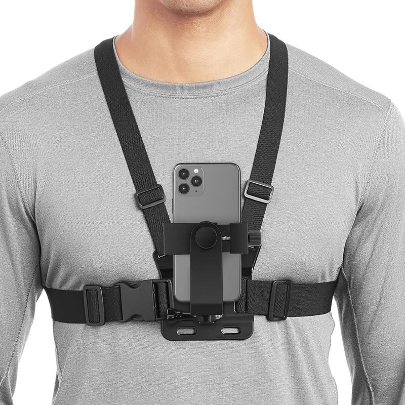 Mobile Phone Chest Strap Mount for VLOG POV, Phone Chest Harness Holder Action Camera and Cell Phones