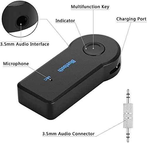 Bluetooth 5.0 Wireless Audio Receiver for Car, Wired Headset, and Stereo Device System with Hands-Free Calling and Microphone Compact Tablet