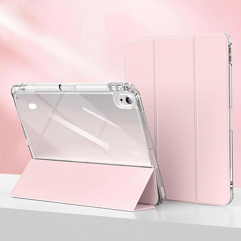 Clear Folding Tablet Case, 1 Count Durable Protective Tablet Cover for iPad, Compact & Portable Design Tablet Protective Cover for Home & Office Use