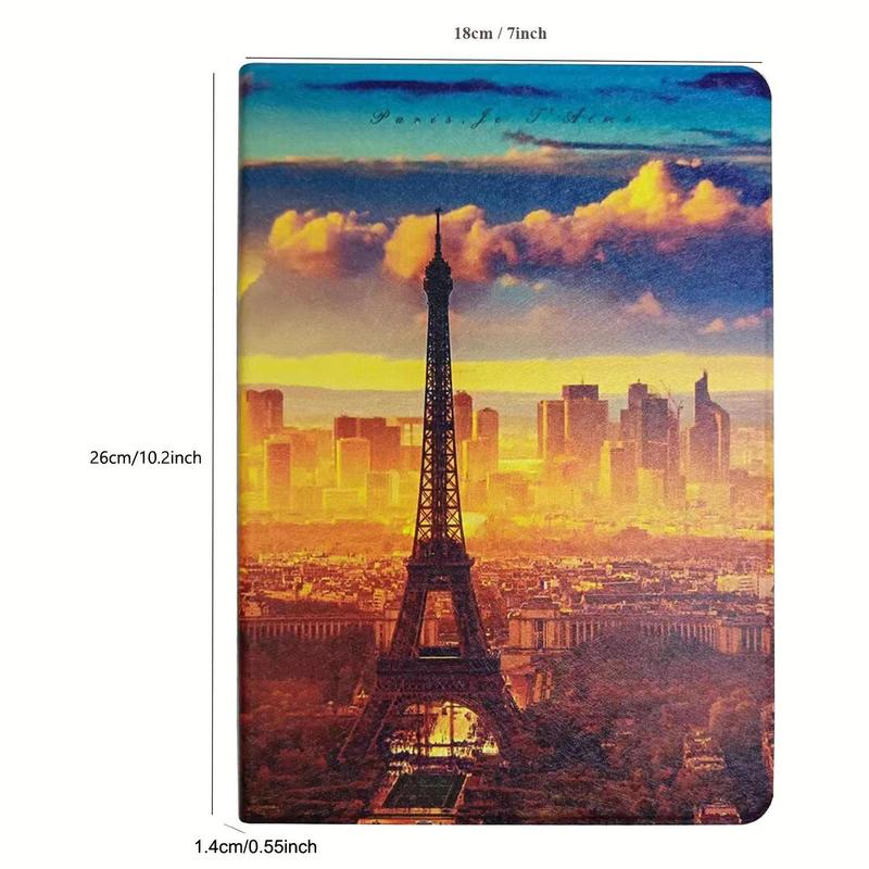 10.2 Inch Eiffel Tower Pattern Tablet Case, Anti-fall Tablet Protective Cover, Tablet & Computer Accessories Compatible with iPad 7 8 9th