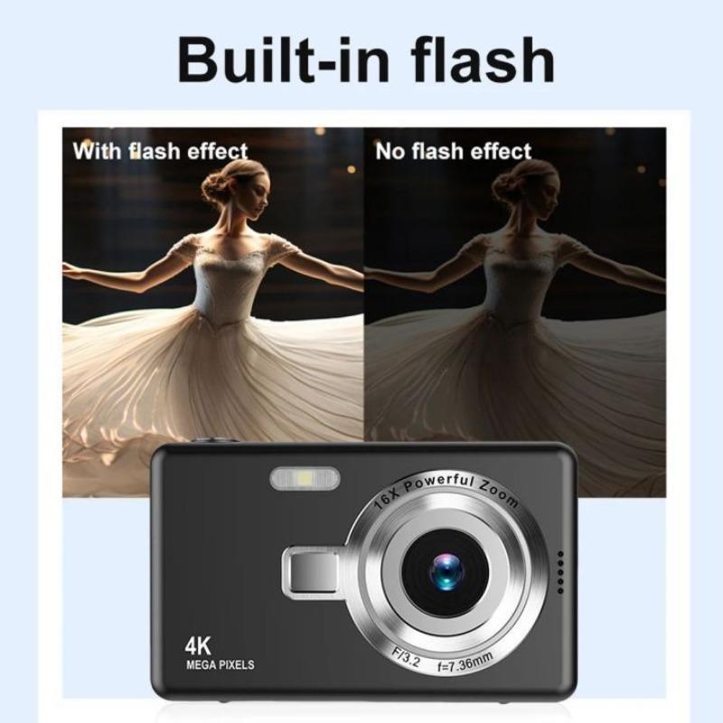 1080P Digital Camera, 16X Digital Zoom Retro HD Digital Student Camera, Portable Camera for Students, Photography Enthusiasts, Outdoor