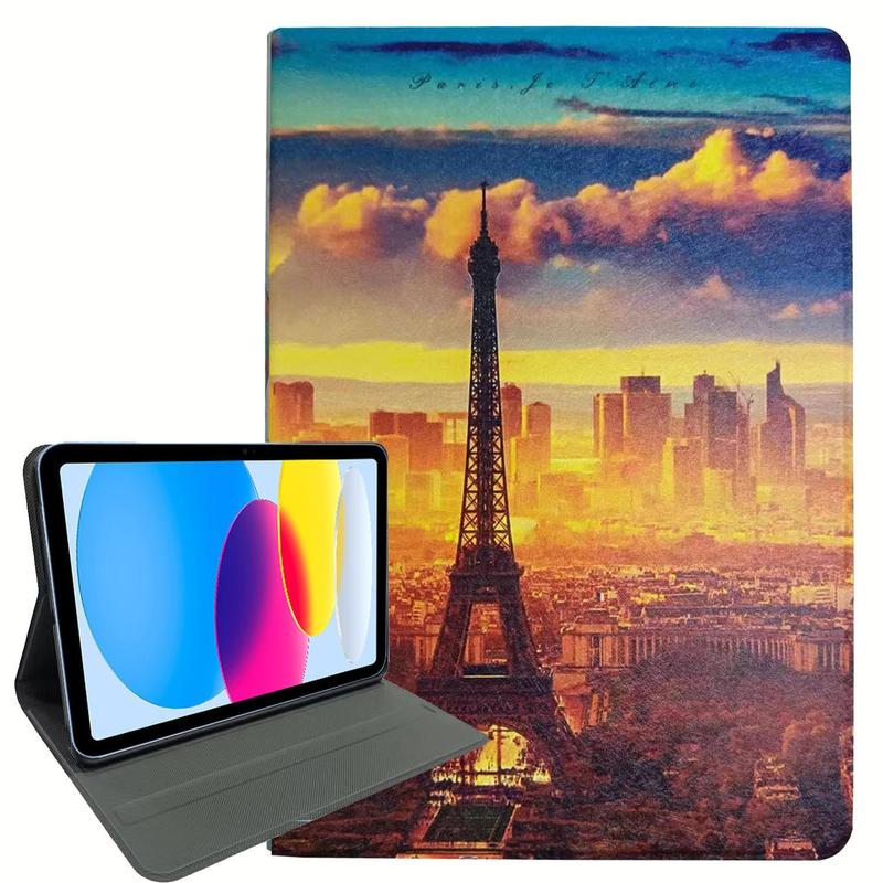 10.2 Inch Eiffel Tower Pattern Tablet Case, Anti-fall Tablet Protective Cover, Tablet & Computer Accessories Compatible with iPad 7 8 9th