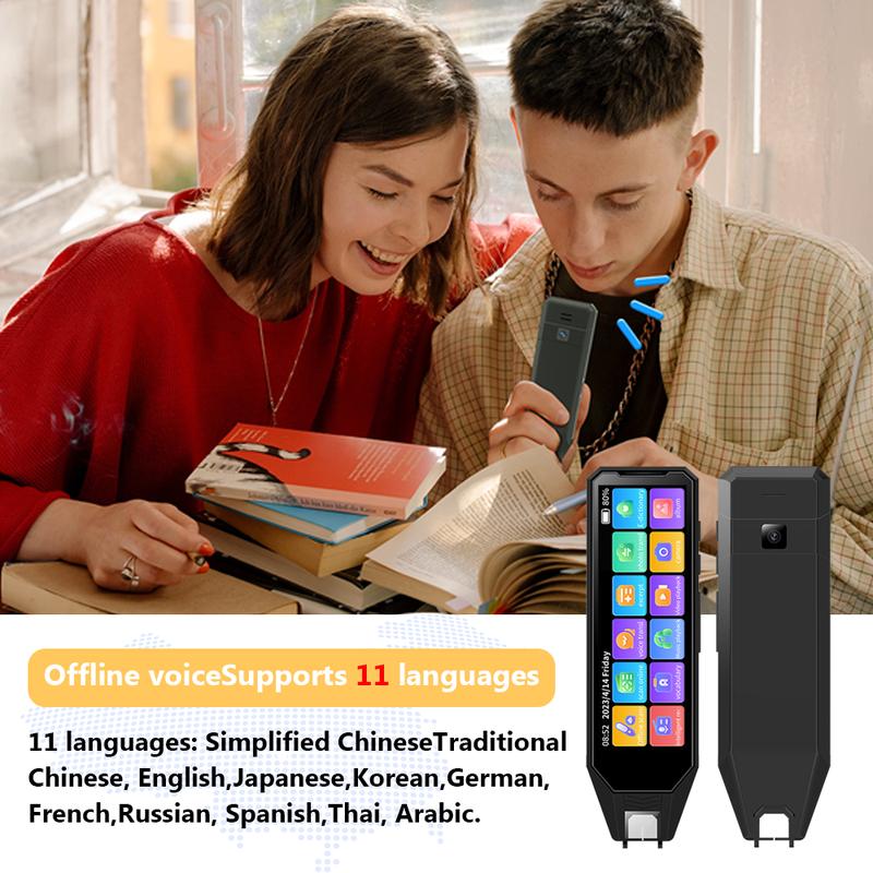 Christmas present Intelligent translation pen, 5.5-inch screen, large screen, offline scanning of 32 languages, online scanning of 60 languages, 134 online voice translations