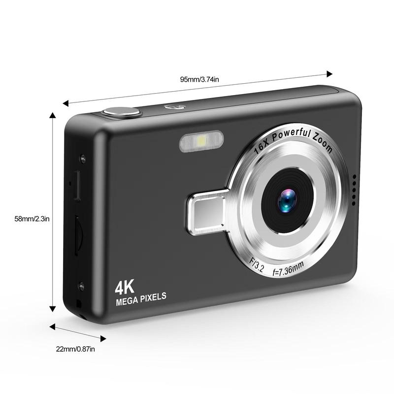 1080P Digital Camera, 16X Digital Zoom Retro HD Digital Student Camera, Portable Camera for Students, Photography Enthusiasts, Outdoor