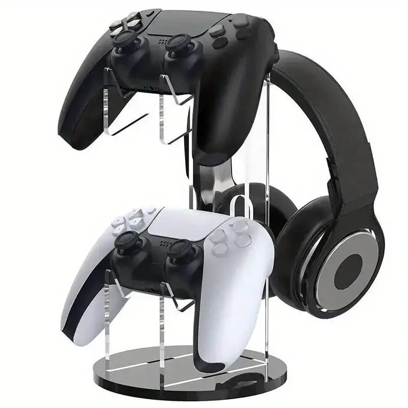 2 In 1 Game Controller Holder, Game Controller & Headphone Holder, Universal Game Controller Stand, Console Accessories For PS5, PS4, Xbox One, XBox Series