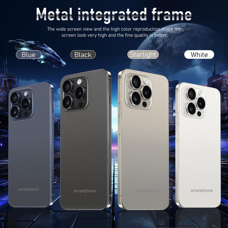 QEKHot selling  15 intelligent Pro Max phone, 7.6-inch 16+1TB8 core processor, cell high-definition screen, front camera, 2 million pixels fixed focus, rear camera, 16 million pixels autofocus battery, 3800mAh Android mobile phone. Limited time promotion