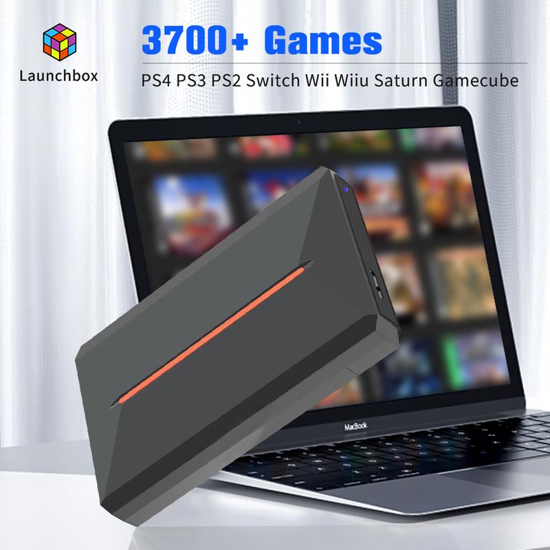 500GB Launchbox Gaming External Hard Drive For PS4 PS3 PS2 PS1 Wii Gamecube N64 Games HDD With 3700+ Games Plug&Play For WIN PC