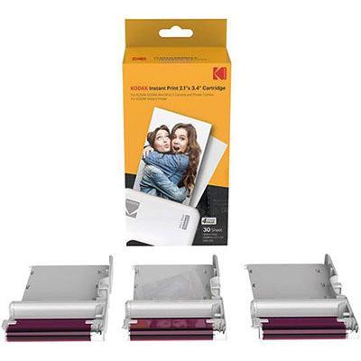 KODAK 4PASS Film Cartridge (3x3 inches) for KODAK Mini 3 Retro and Mini Shot 3 Retro, 60 Sheets Camera Square