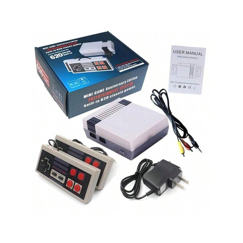 Classic 8-Bit 620 Mini Game Console, FC Red And White Dual Controller, Family Game Console, Built-In Hundreds Of Games, Will Bring You Countless Fun, This Is The Perfect Gift