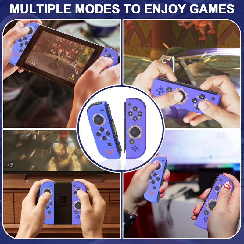 Switch Controller, Wireless Controller Replacement for Switch Joycons ,Left and Right Switch Joypad Controller Support Dual Vibration Wake-up Screenshot Motion Control,No NFC