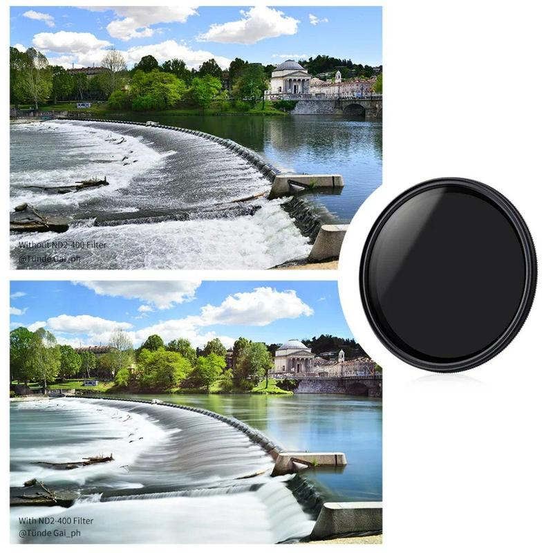 52mm Concept Filter, Neutral Density ND 2-400 Filter, ND Lens Filter, Cross HD Optical Glass Waterproof Scratch Resistant Filter for Phone Camera