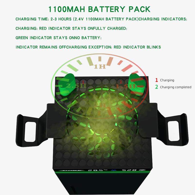 DOBE FOMIS ELECTRONICS Cooling Fan for Xbox Series X S Console & Controller, Charging Station with 2 x 2640mWh Rechargeable Battery, 3 Gear Speed Fan