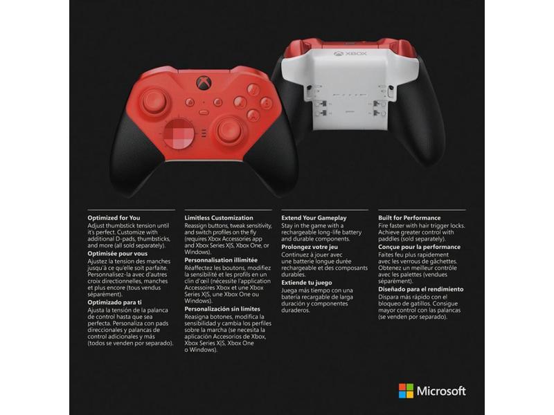 [Price Drop] Microsoft Xbox Elite Series 2 Wireless Controller – Red Game Accessories Console