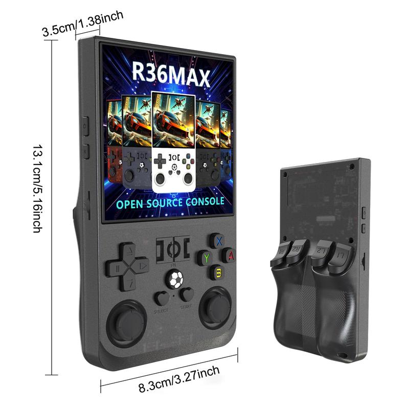 YLW R36PRO Linux Open Source Game Console, Handheld 3.5-inch IPS HD Portable Retro Console, 18,000 + Games, 26+ Emulators