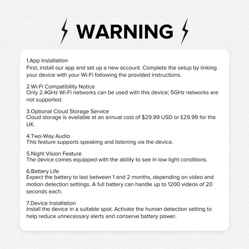 Wireless Security Camera Systems, 2.4GHz Wi-Fi Security Camera Home Surveillance with AI Human Detection & PIR Motioning Detect, Outdoor Camera, Rechargeable 2-way Talk Night-Vision Security Camera With Cloud Storage Service