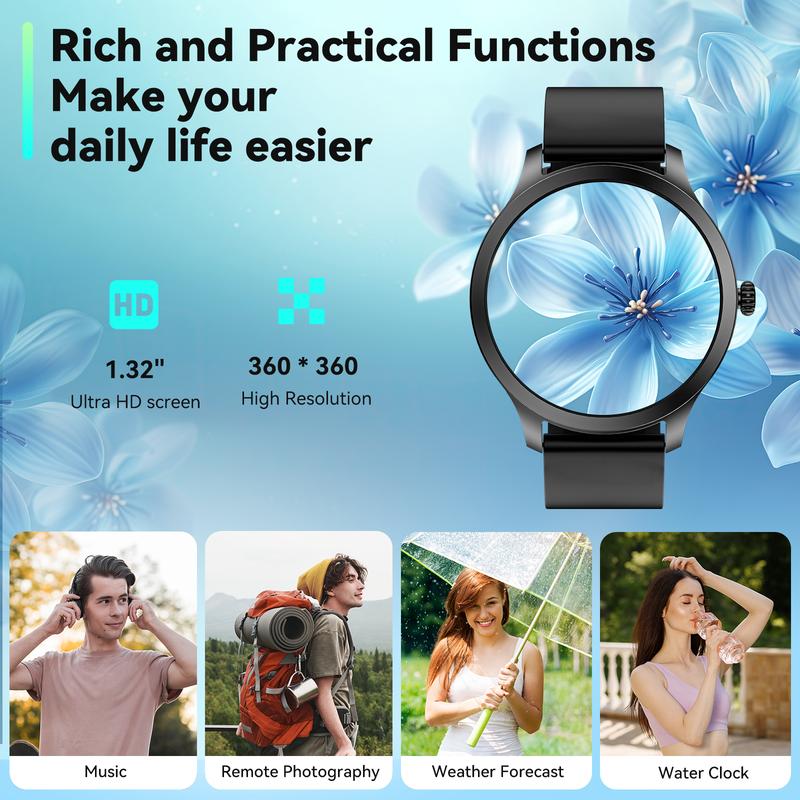 Smart Watch for Men&Women Android & iPhone, 1.32