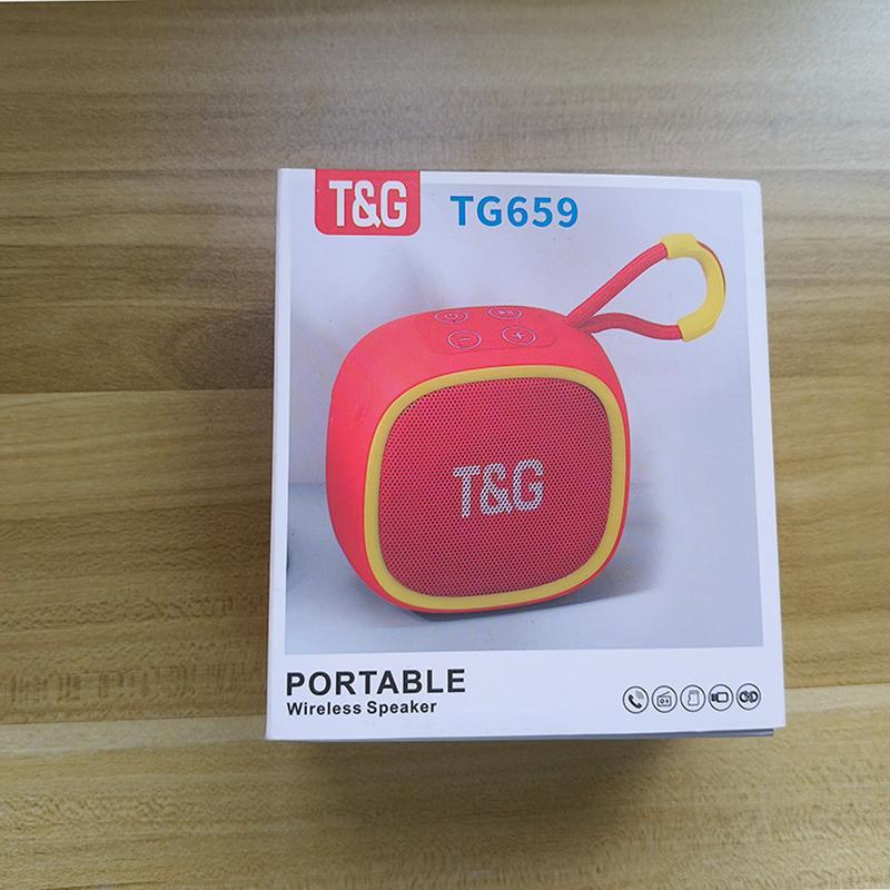 T&G TG659 Mini Wireless Portable Speaker, USB Rechargeable 500mAh BT Speaker, Support TF Card Radio FM Mini Speaker for Home Travel