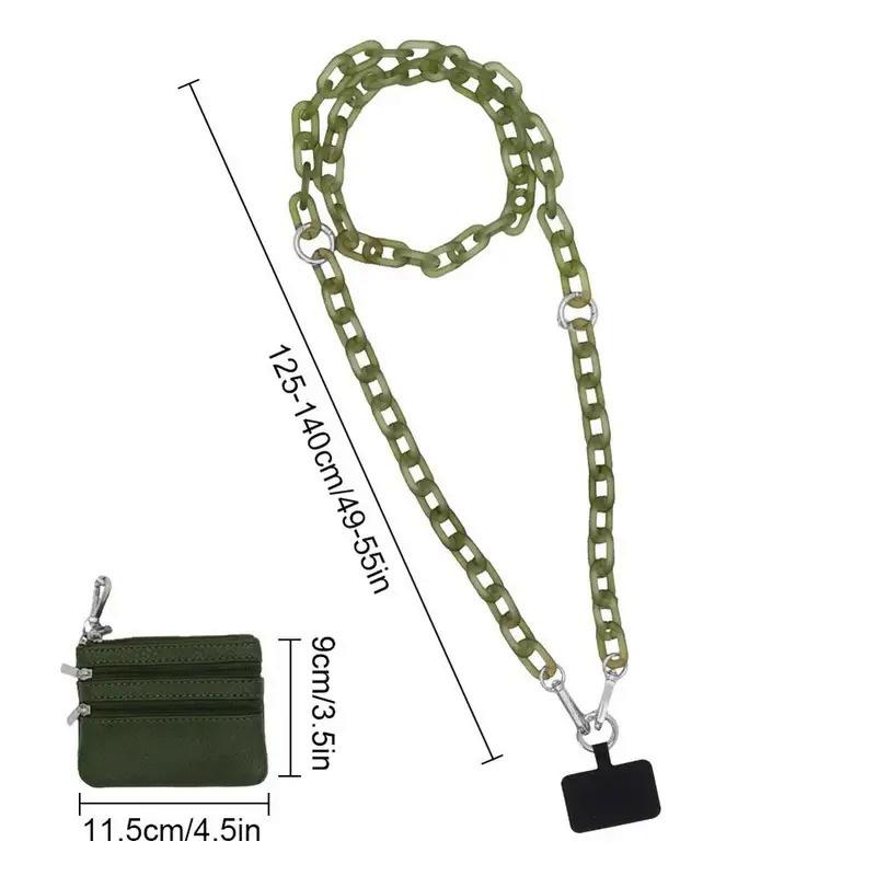 Clip-on phone strap and wallet crossbody bag phone strap with zipper pocket phone strap crossbody bag Clip & Go