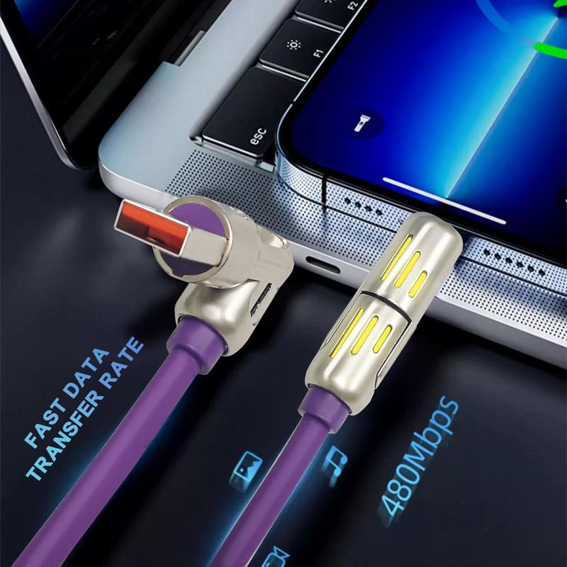 5 feet long 4-in-1 Multi USB ChargingCablewith USB A,Type C,Lightning -MAX240W Fast Charging & Data SyncforiPhone 16 15,iPad Pro, Samsung&Laptops