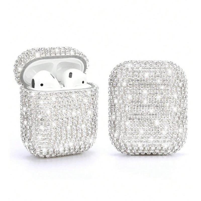 Artificial Rhinestone Decor Earphone Case, 1 Count Anti-fall Earbuds Case, Shockproof Earphone Protector Cover Compatible with Airpods 2 3 Pro Pro2