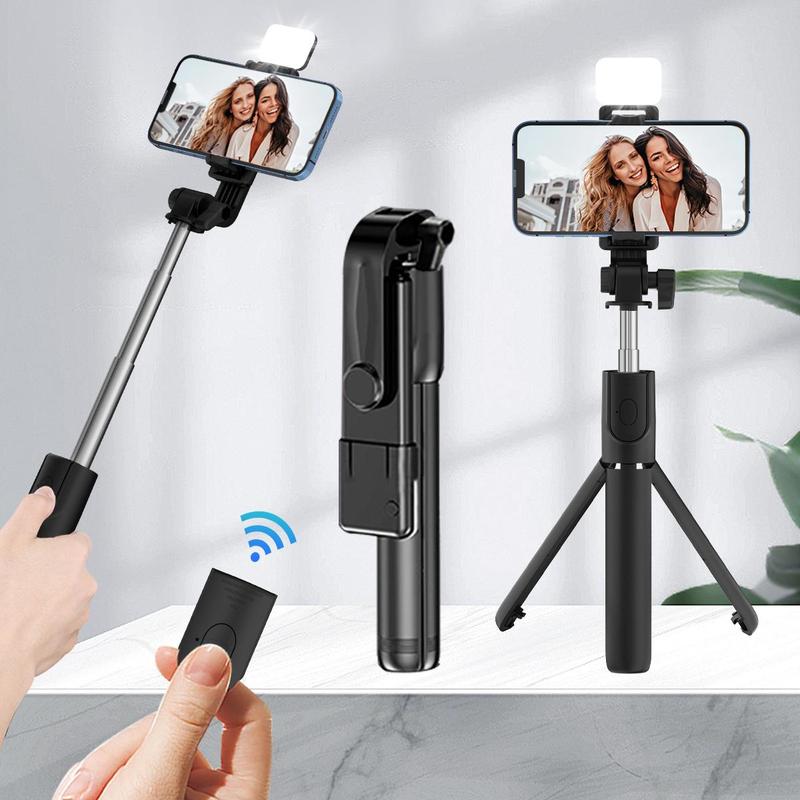 40Inch Phone Selfie Stick Tripod, Extendable Selfie Stick, Smartphone Tripod Stand with Wireless Remote, Suitable for Samsung, Google, LG, Sony Smartphones